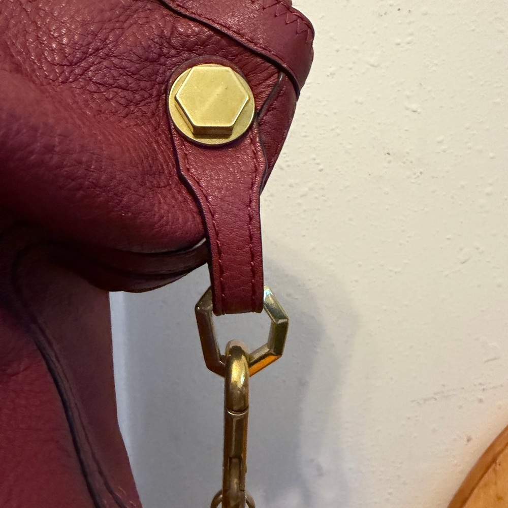 orYANY Burgundy Cassie Leather Satchel Shoulder Crossbody EUC - Picture 8 of 13